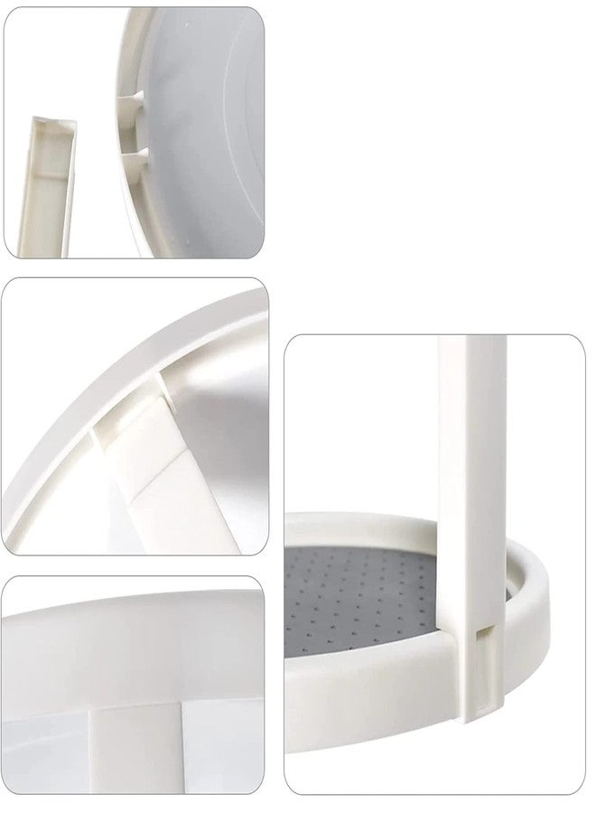 AIVER Turntable Lazy Susan Organizers, Rotating Spice Rack Spinner - Pantry, Cabinet Organization and Storage - Kitchen, Fridge, Bathroom, Vanity Countertop Spinning Organizing with Gray Base Paper pad - Image 3